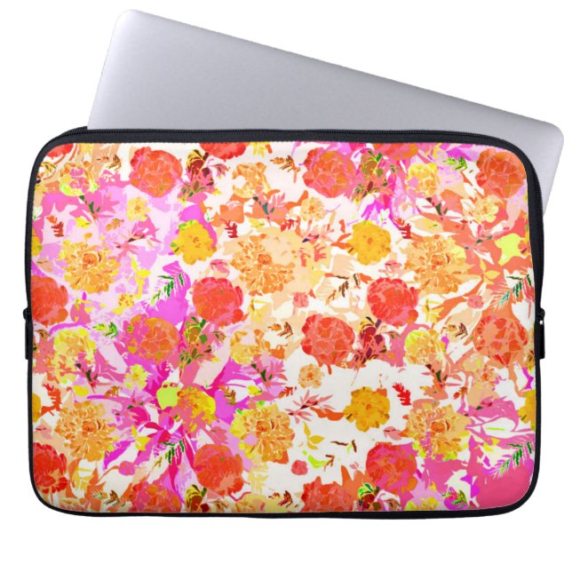 Niedliche Blume Laptopschutzhülle (Vorderseite)