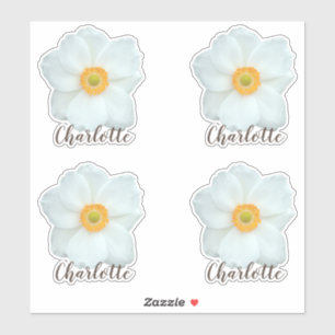 Niedliche Blume Moderner Name Sticker