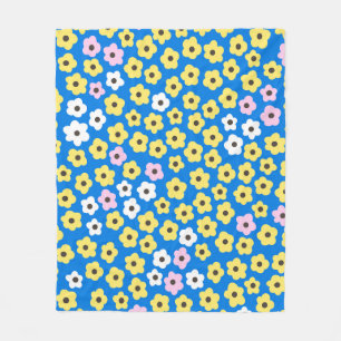 Niedliche Blume: nahtloser Cartoon. Fleecedecke