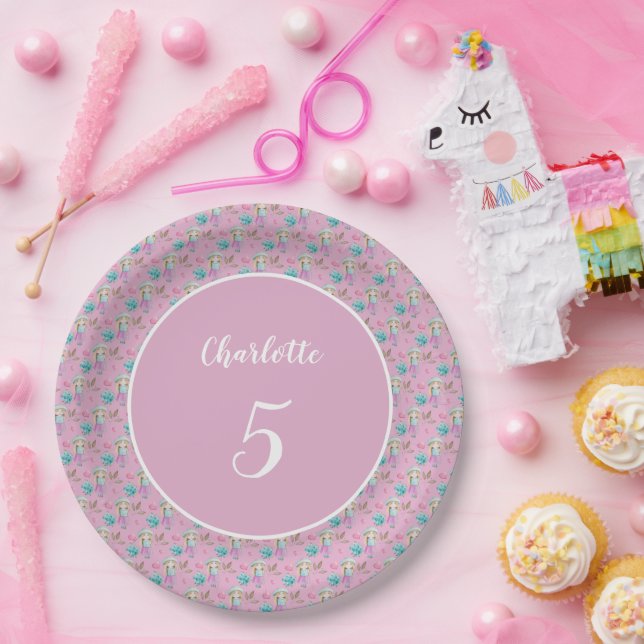 Niedliche Blume Pappteller (Party)