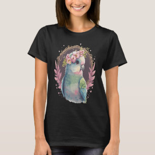 Niedliche Blume Parakeet Bird T-Shirt