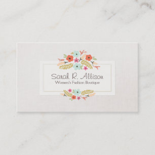 Niedliche Blume Pastel Floral Bouquet Visitenkarte