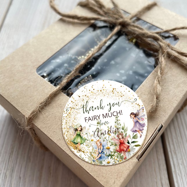 Niedliche Blume Pixie Fairies Glitzer Script Viele Runder Aufkleber (Von Creator hochgeladen)