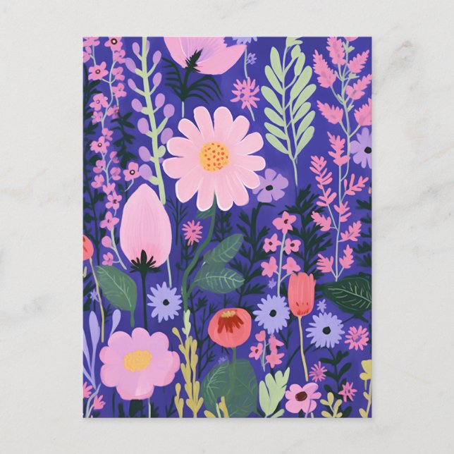 Niedliche Blume Postkarte (Vorderseite)