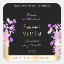 Niedliche Blume Produktverpackungsmarken Black & G