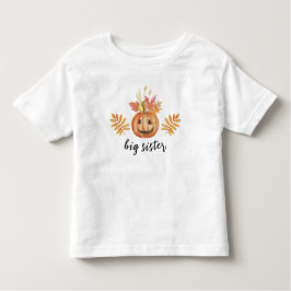 Niedliche Blume Pumpkin Halloween Fall Big Sister Kleinkind T-shirt