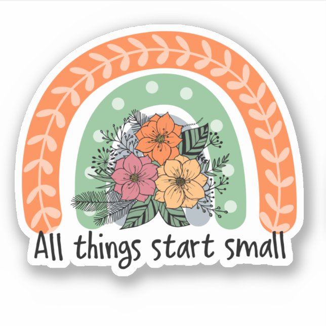 Niedliche Blume regieren inspirierendes Zitat Aufkleber (Vorderseite)