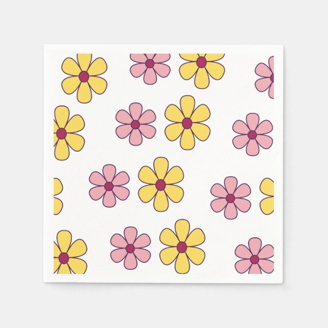 Niedliche Blume Serviette (Vorderseite)