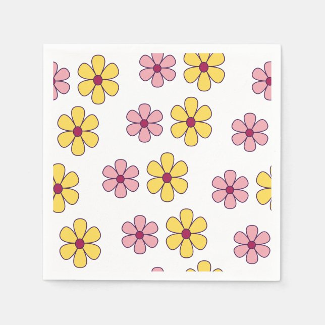 Niedliche Blume Serviette (Vorderseite)