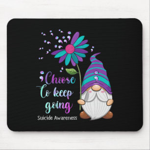 Niedliche Blume Suizidprävention Bewusstsein Mond Mousepad