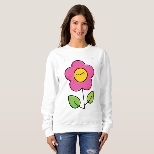 Niedliche Blume Sweatshirt (Vorne ganz)