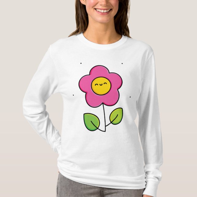 Niedliche Blume T-Shirt (Vorderseite)