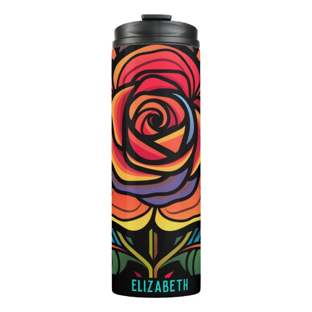 Niedliche Blume Thermosbecher (Vorderseite)