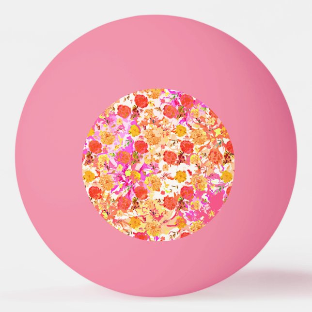 Niedliche Blume Tischtennisball (Vorderseite)