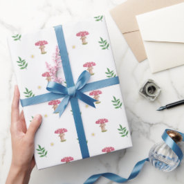 Niedliche Blume und Blatt Geschenkpapier