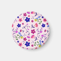 Niedliche Blume und Schmetterlinge auf rosa