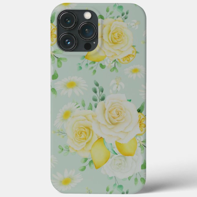 Niedliche Blume und Zitronen Case-Mate iPhone Hülle (Rückseite)