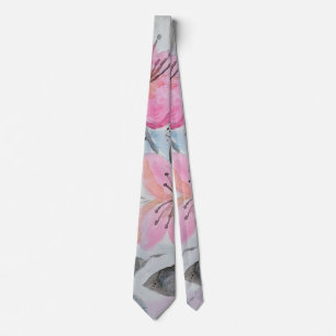 Niedliche Blume von Aquarellfarben Krawatte