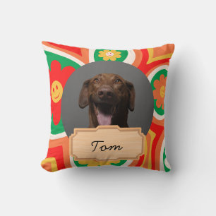Niedliche Blume Weihnachtsfeiertag Custom Dog Foto Kissen