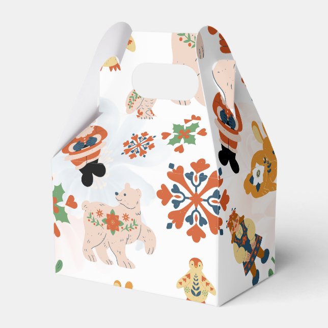 Niedliche Blume Weihnachtsmuster mit dem Weihnacht Geschenkschachtel (Vorderseite)