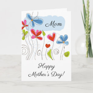 Niedliche Blume zur Mama am Muttertag Karte