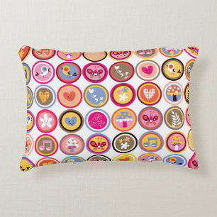 niedliche Blumen, Vögel, Herzmuster Zierkissen