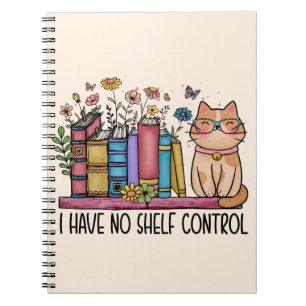 Niedliche Blumenbücher und Katzen Notizblock
