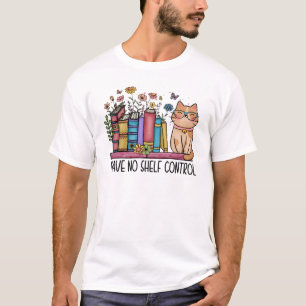 Niedliche Blumenbücher und Katzen T-Shirt