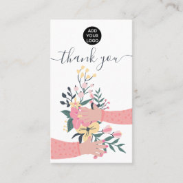 Niedliche Blumenbunch-Illustration Visitenkarte