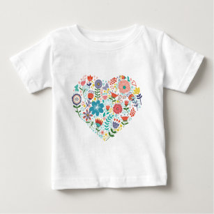 Niedliche Blumendarstellung Baby T-shirt