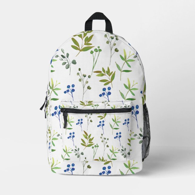 Niedliche Blumenfarbe Bedruckter Rucksack (Vorderseite)