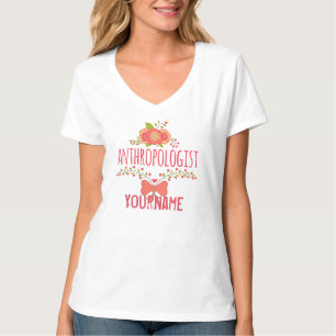 Niedliche Blumengeschenke für Anthropologen T-Shirt