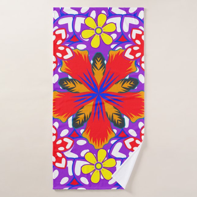 Niedliche, blumengeschmückte, nahtlose Ditsy-Muste Badehandtuch (Badehandtuch)