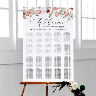 Niedliche Blumengrün Hochzeitskarte Poster