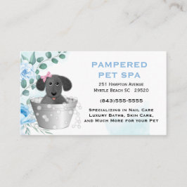 Niedliche Blumenkarte Päpstlichen Groomer Visitenk Visitenkarte