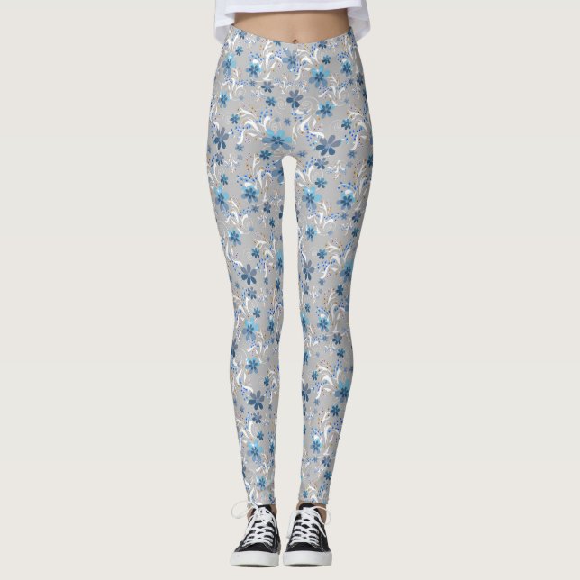 Niedliche Blumenmuster , Blume , Blumenmuster Leggings (Vorderseite)
