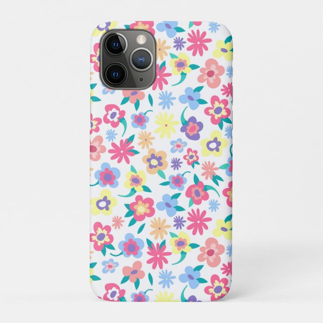 Niedliche Blumenmuster Case-Mate iPhone Hülle (Rückseite)