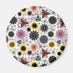 Niedliche Blumenmuster Magnet