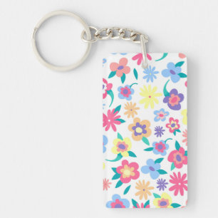 Niedliche Blumenmuster Schlüsselanhänger