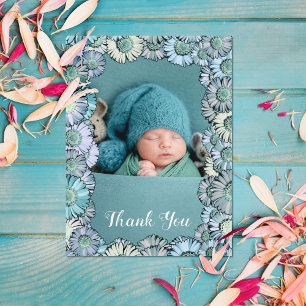 Niedliche Blumenpastel Aquamarin Boho Daisy Custom Postkarte