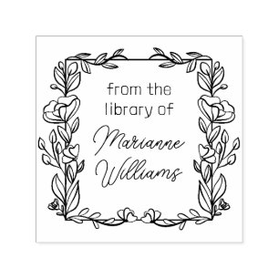 Niedliche Blumenrahmen aus der Namensbibliothek Permastempel