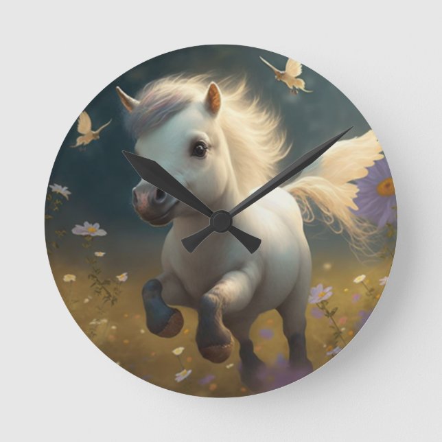 Niedliche Blumenzwiebeln Runde Wanduhr (Vorderseite)