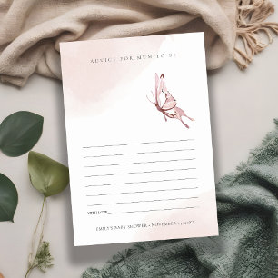Niedliche Blush-Butterfly-Empfehlung für Mum Baby- Begleitkarte
