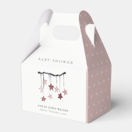 Niedliche Blush Pink Star Mobile Baby Dusche Geschenkschachtel