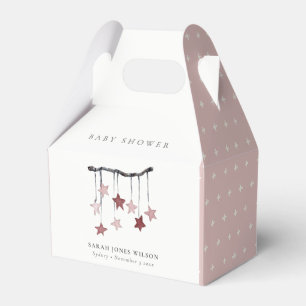 Niedliche Blush Pink Star Mobile Baby Dusche Geschenkschachtel