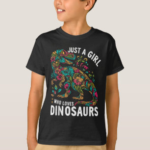 Niedliche Blüte nur ein Mädchen, das Dinosaurier L T-Shirt