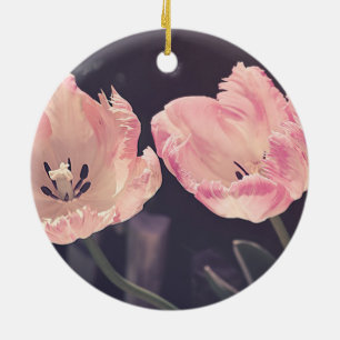 Niedliche blutende Tulipen - Personalisiert Keramik Ornament