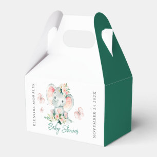 Niedliche Blütenlephant-Babydusche Geschenkschachtel