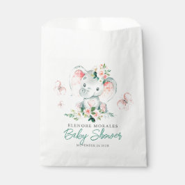 Niedliche Blütenlephant-Babydusche Geschenktütchen