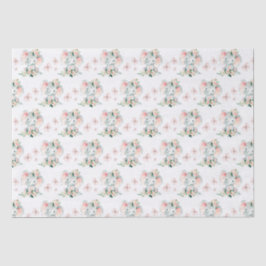 Niedliche Blütenlephant-Babydusche Seidenpapier